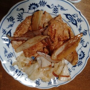 豚の生姜焼きとミニ野菜炒めのセット